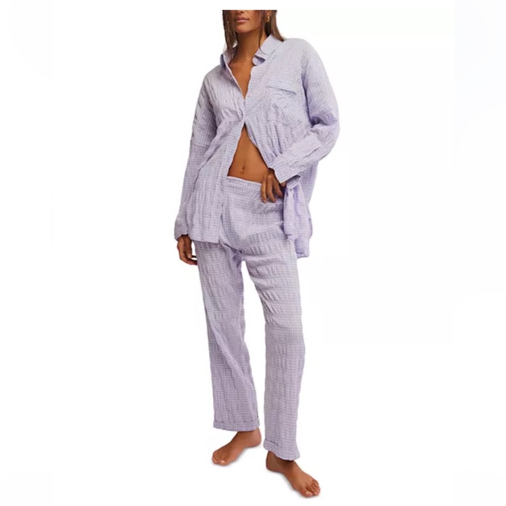 Free People Purple Cloud Ten Pajama Matching Set- NWT